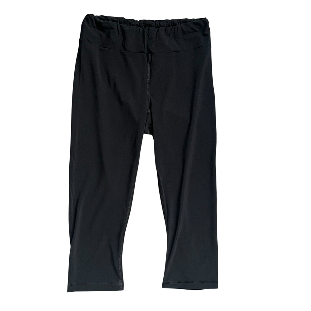 Sweaty Betty Womens Black Capri Leggings Size Small Rear Zipper Pocket